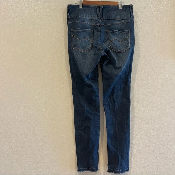 Nine Planet High Rise Wide Waist Band Three Button Jeans skinny size 15 - Picture 5 of 11
